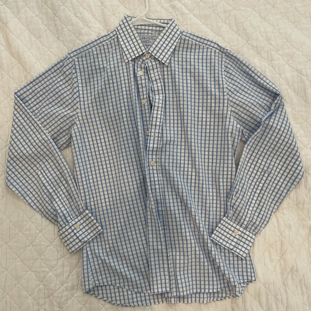 Charles Tyrwhitt Men's Dress Shirt Slim Fit 16/35